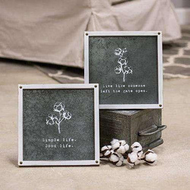 Simple Life, Good Life Easel, 2 Asst. - The Fox Decor